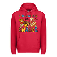 Cardinal i am just here for the snacks Premium Hoodie - AdoDesignShop