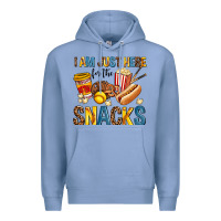 Colony Blue i am just here for the snacks Premium Hoodie - AdoDesignShop