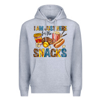 Heather Grey i am just here for the snacks Premium Hoodie - AdoDesignShop