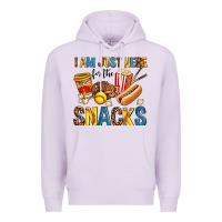 Lilac i am just here for the snacks Premium Hoodie - AdoDesignShop