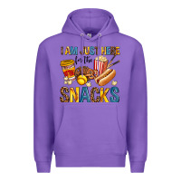 Purple i am just here for the snacks Premium Hoodie - AdoDesignShop