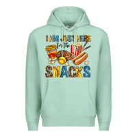 Seafoam i am just here for the snacks Premium Hoodie - AdoDesignShop