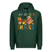 Sports Green i am just here for the snacks Premium Hoodie - AdoDesignShop