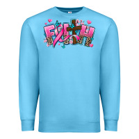 Ocean Blue cancer faith cross Premium Sweatshirt - AdoDesignShop