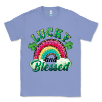 Colony Blue Lucky and blessed rainbow Classic Tee - RanaPortraitStore