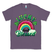 Lavender Lucky and blessed rainbow Classic Tee - RanaPortraitStore