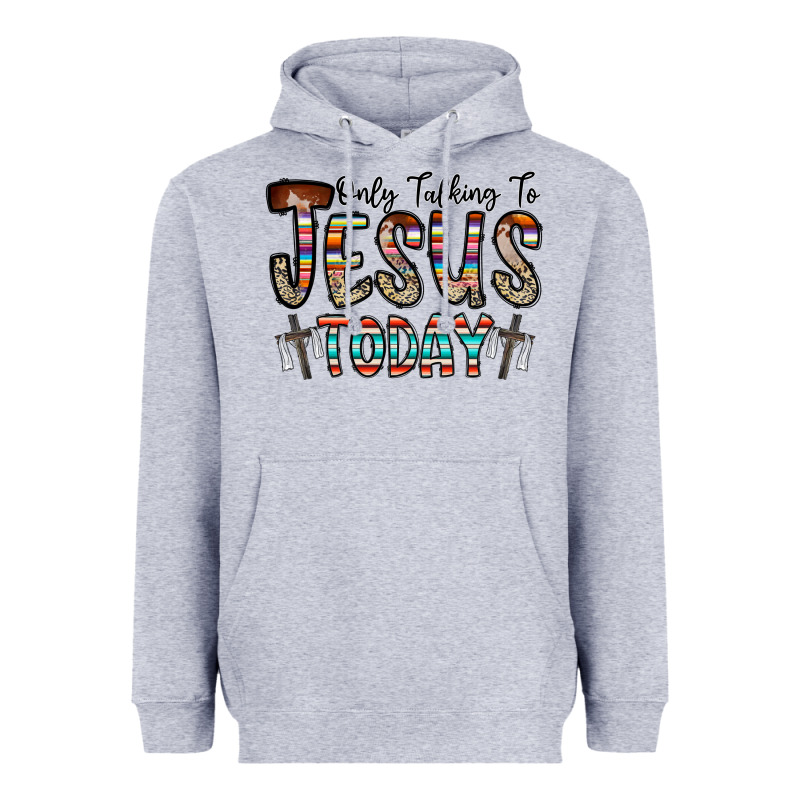 Only Talking Jesus Today Heavyweight Hoodie by CowhideDigitalArt | Teevron