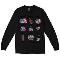 Black god says i am Long Sleeve Tee - MaliasSmallBusiness
