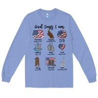Colony Blue god says i am Long Sleeve Tee - MaliasSmallBusiness