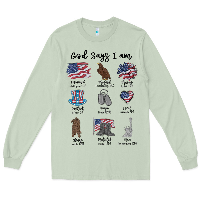 God Says I Am Long Sleeve Tee by MaliasSmallBusiness | Teevron