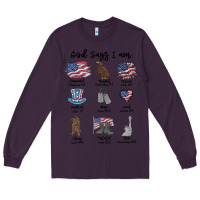 Plum god says i am Long Sleeve Tee - MaliasSmallBusiness