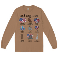 Toasted Coconut god says i am Long Sleeve Tee - MaliasSmallBusiness