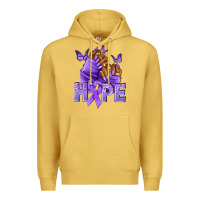 Antique Gold hope lavender ribbon all cancers Premium Hoodie - NancyCooperArtShop