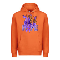 Carrot hope lavender ribbon all cancers Premium Hoodie - NancyCooperArtShop