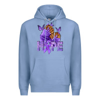 Colony Blue hope lavender ribbon all cancers Premium Hoodie - NancyCooperArtShop