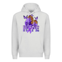 Dove Grey hope lavender ribbon all cancers Premium Hoodie - NancyCooperArtShop