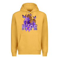 Mustard hope lavender ribbon all cancers Premium Hoodie - NancyCooperArtShop