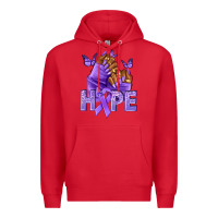 Red hope lavender ribbon all cancers Premium Hoodie - NancyCooperArtShop