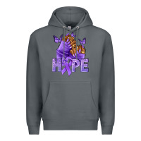 Rock hope lavender ribbon all cancers Premium Hoodie - NancyCooperArtShop