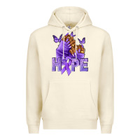 Sandshell hope lavender ribbon all cancers Premium Hoodie - NancyCooperArtShop