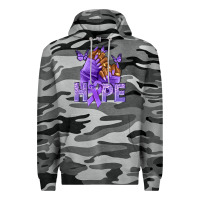 Slate Camo hope lavender ribbon all cancers Premium Hoodie - NancyCooperArtShop