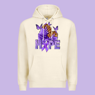 Hope Lavender Ribbon All Cancers Premium Hoodie Designed By Nancycooperartshop