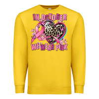 Lemon western leopard  in october we wear pink heart Premium Sweatshirt - AdoDesignShop