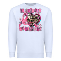 White western leopard  in october we wear pink heart Premium Sweatshirt - AdoDesignShop