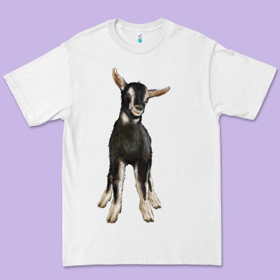 Hand Drawn Baby Alpine Goat Premium Tee Designed By Lillyallendesigns