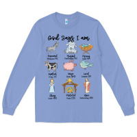 Colony Blue god says i am Long Sleeve Tee - MaliasSmallBusiness
