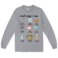 Heather Grey god says i am Long Sleeve Tee - MaliasSmallBusiness