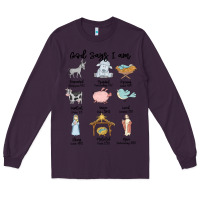 Plum god says i am Long Sleeve Tee - MaliasSmallBusiness