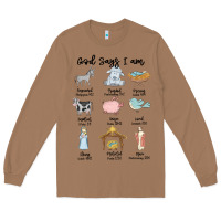 Toasted Coconut god says i am Long Sleeve Tee - MaliasSmallBusiness