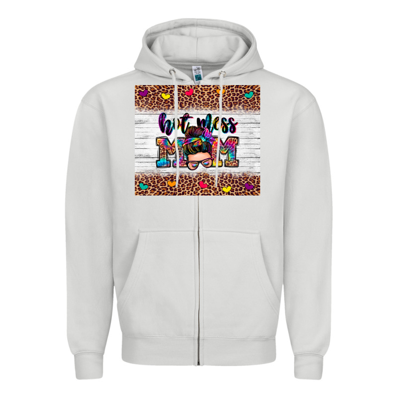 Hot Mess Mom Zipper Hoodie by Zillion Design Studio | Teevron
