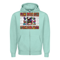 Seafoam hot mess mom Zipper Hoodie - Zillion Design Studio