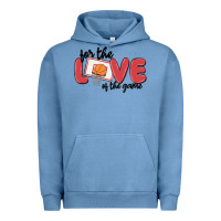 Pigment Pebble Blue for the love of the game Urban Hoodie - MaliasSmallBusiness