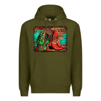 Army Green country boots Christmas Premium Hoodie - Jasminsmagicworld