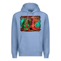 Colony Blue country boots Christmas Premium Hoodie - Jasminsmagicworld