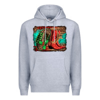 Heather Grey country boots Christmas Premium Hoodie - Jasminsmagicworld