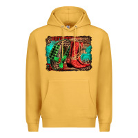 Mustard country boots Christmas Premium Hoodie - Jasminsmagicworld