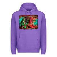 Purple country boots Christmas Premium Hoodie - Jasminsmagicworld
