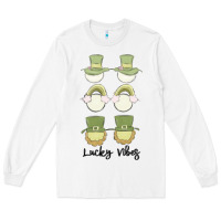 White lucky vibes Long Sleeve Tee - MaliasSmallBusiness