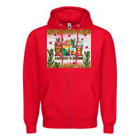 Red Cafecito y chisme coffee cups Zipper Hoodie - Zillion Design Studio