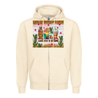 Sandshell Cafecito y chisme coffee cups Zipper Hoodie - Zillion Design Studio