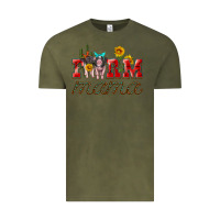Vintage Olive farm mama with pigs Vintage Tee - Artiststas