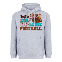 Heather Grey just a girl who loves football Heavyweight Hoodie - HRA Design Shop