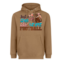 Toasted Coconut just a girl who loves football Heavyweight Hoodie - HRA Design Shop
