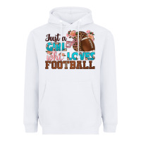 White just a girl who loves football Heavyweight Hoodie - HRA Design Shop