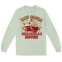 Matcha hot cocoa and christmas movies Long Sleeve Tee - MaliasSmallBusiness