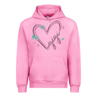Fuchsia Pink gigi with heart and ribbons Urban Hoodie - MaliasSmallBusiness